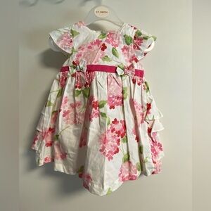 Zipzap Infant Floral Summer Dress With Bow And Button Details NWT